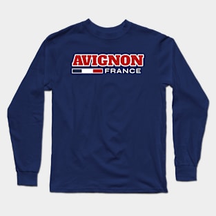 Avignon France Retro Long Sleeve T-Shirt